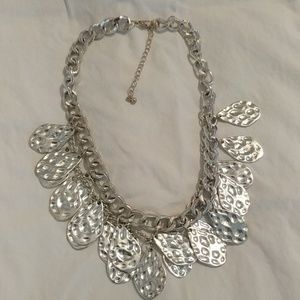 Silver tone necklace